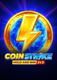 Screenshot of the 'Coin Strike Hold and Win' slot game lobby interface at Rich Casino, showing vibrant graphics and bet options.